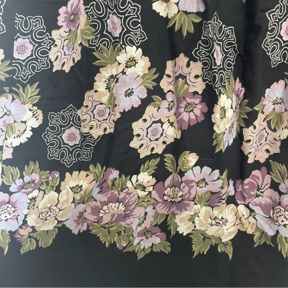Karen Scott whimisgoth maxi skirt purple flowers women’s 12 cottage core